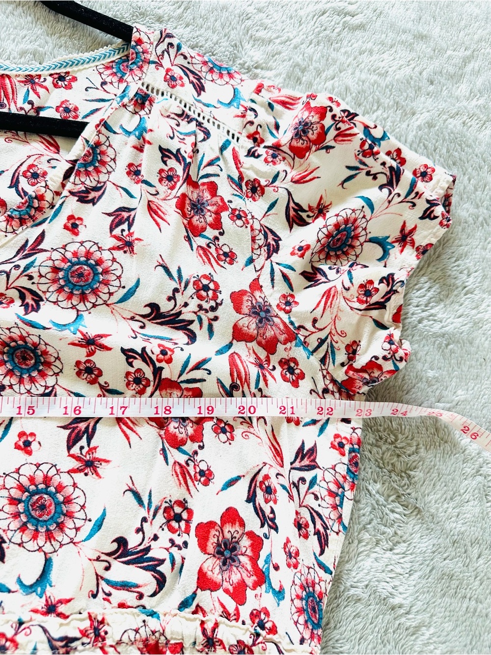 Knox Rose Red and Blue Floral Mini Dress - Picture 8 of 12